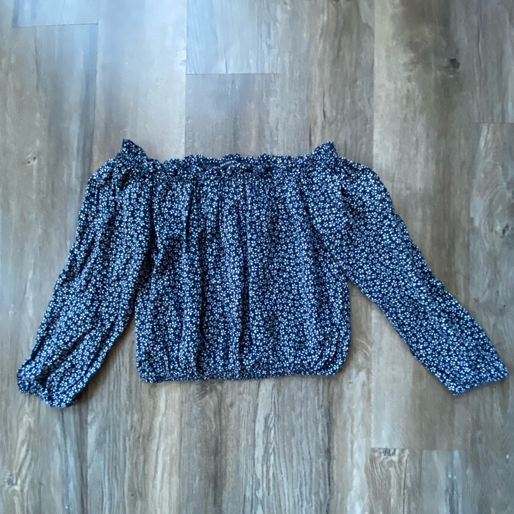 Brandy Melville Off the Shoulder Long Sleeve Top